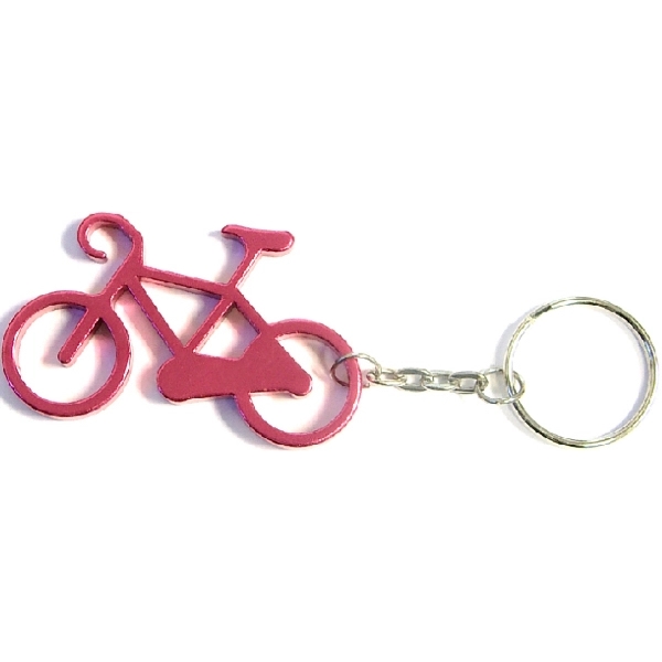 Bicycle shape bottle opener with key chain.... from ASI 74585 Nu Promo International / Nu Promo Line