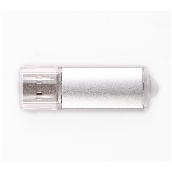 Plastic rectangular USB flash drive with a clear cap and several... from ASI 37218 Athena Promo (tm)