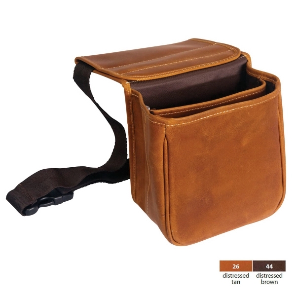 8" x 14" x 4 1/2" shell bag made of buffalo... from ASI 61966 HPG / Beacon Promotions