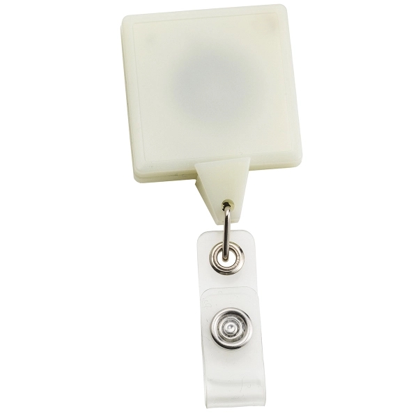 GLOW IN THE DARK JUMBO SQUARE BADGE REEL WITH ALLIGATOR CLIP.... from ASI 49470 DEVARA