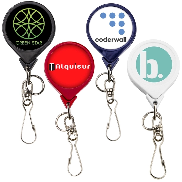 BAMBOO JUMBO ROUND BADGE REEL WITH SWIVEL J & SPLIT RING... from ASI 49470 DEVARA