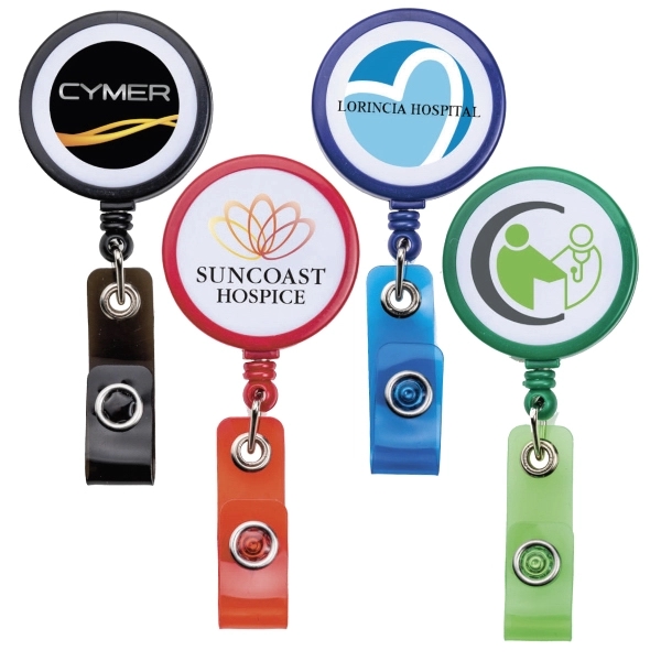 WHITE FACE BADGE REEL WITH ALLIGATOR CLIP... from ASI 49470 DEVARA