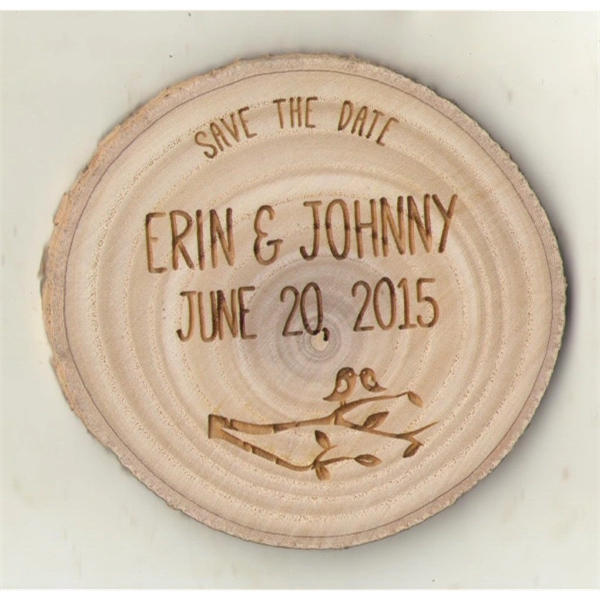 Assorted, bark-edged wooden magnets measure 2 1/2" x 2 1/2" and... from ASI 92531 Unique Custom Products / UCP