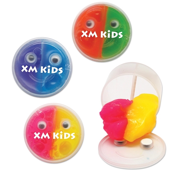 1 1/2" plastic container filled with slime in assorted colors.... from ASI 98360 WOWLine / WOWLine®
