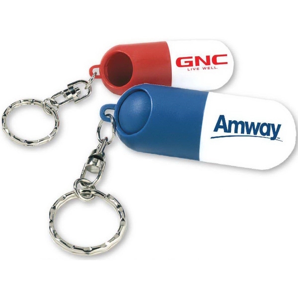 Combination capsule shaped pill holder key ring.... from ASI 48500 Dard Products / Tag Master®