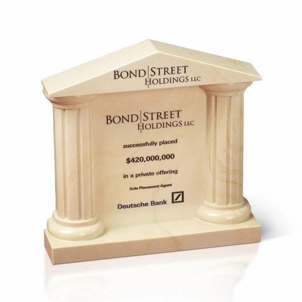 Column facade award,  5.5" x 1.25" x 5.25". Contains recycled... from ASI 89860 StoneyCreek