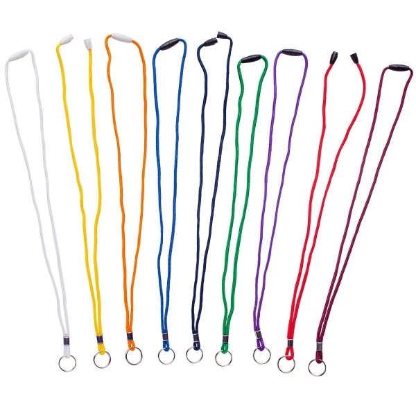 Braided lanyard with a metal split ring attachment... from ASI 49470 DEVARA