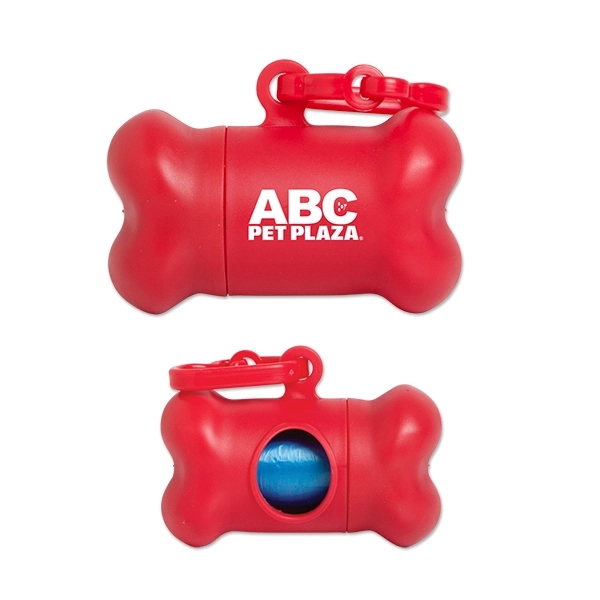 Bone shaped pet waste bag holder with 15 bags included.... from ASI 98360 WOWLine / WOWLine®