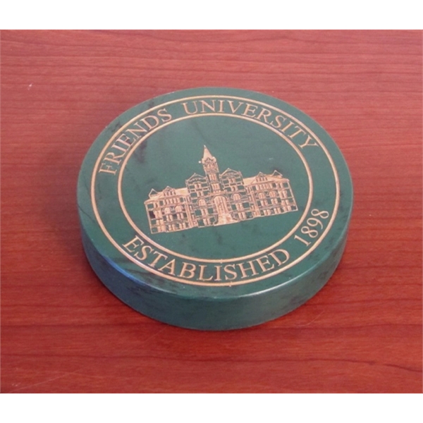 Round paperweight, 4" x .75".... from ASI 89860 StoneyCreek / StoneyCreek®