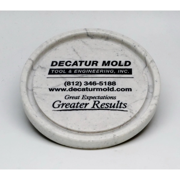 Double rimmed coaster. 4.5" x .5". Made in the USA.... from ASI 89860 StoneyCreek / StoneyCreek®