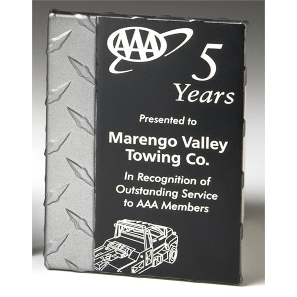 Medium diamond plate accent award, 5" x 7". Made in the... from ASI 89860 StoneyCreek / StoneyCreek®