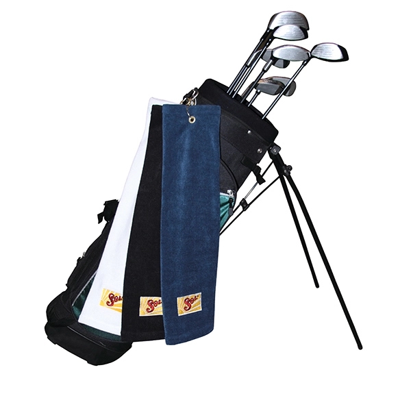 15" x 25" microfiber golf towel with anti-scratch loops on the... from ASI 90913 Terry Town