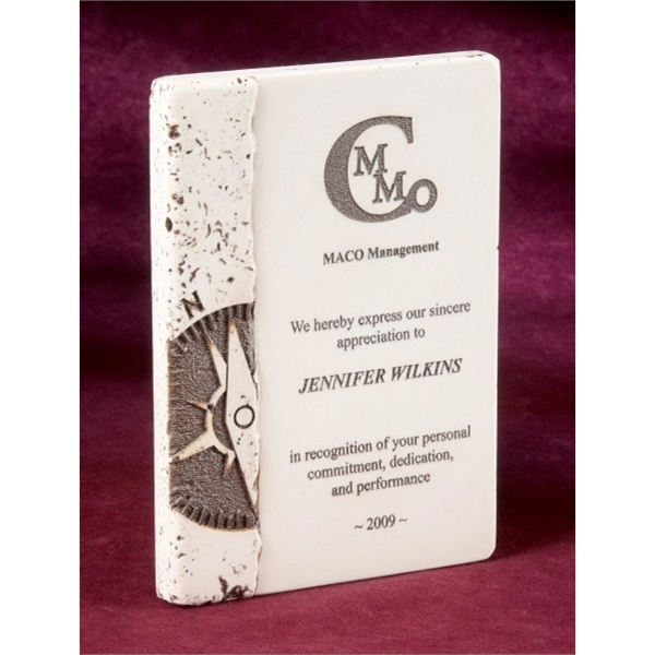 Large travertine accent plaque, 8" x 10".... from ASI 89860 StoneyCreek / StoneyCreek®