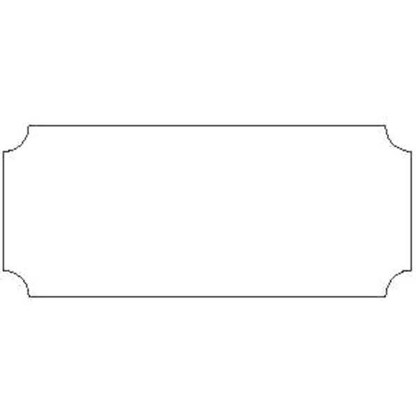 Indented rectangle shaped 1 1/4" x 3" printed label.... from ASI 66040 Label Works / Label Works®