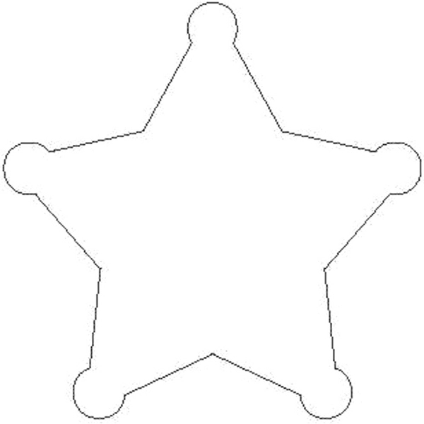 Star shaped four color label.... from ASI 66040 Label Works / Label Works®