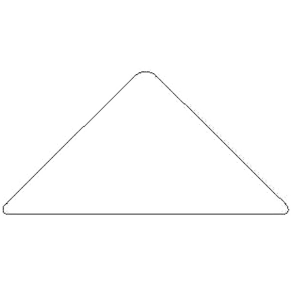 Triangle shaped 1 1/4" x 2 1/2" four color label.... from ASI 66040 Label Works