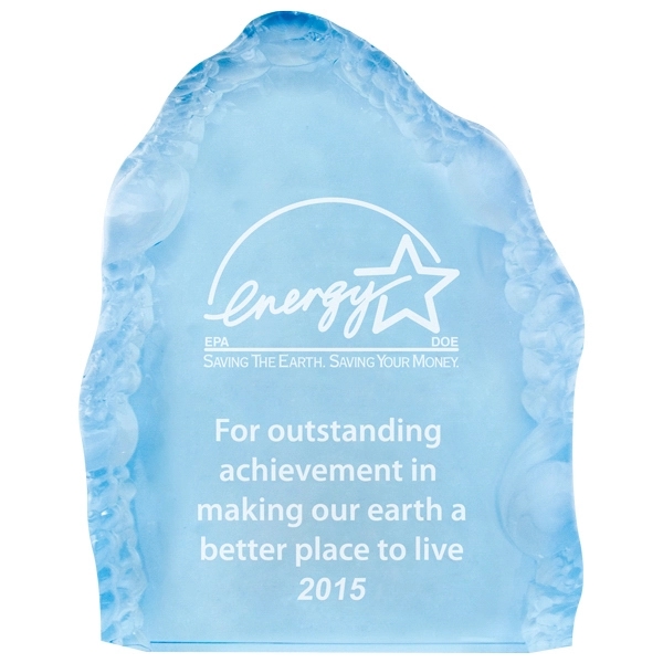 Small 4 3/4" x 6" acrylic blue iceberg award.... from ASI 31570 Advantage Industries / AdVantage Line®