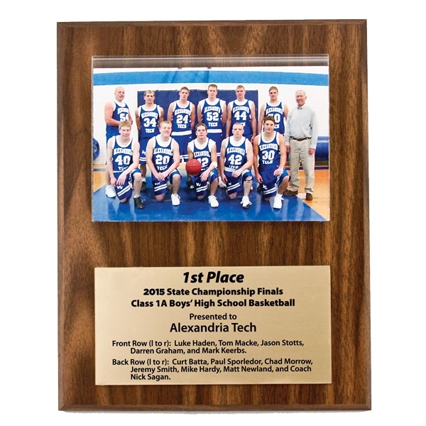 Walnut finish 8" x 10" photo plaque.... from ASI 31570 Advantage Industries / AdVantage Line®