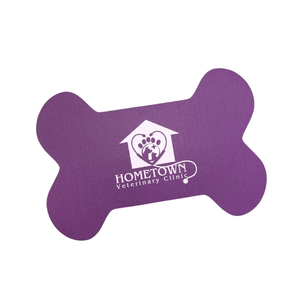 19" x 13" vinyl mat shaped like a dog bone that's... from ASI 92980 WOV-IN® / Promopet