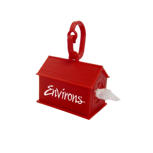 Clean-up bag dispenser shaped like a dog house that includes 10... from ASI 92980 WOV-IN® / Promopet