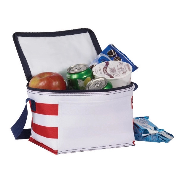 8.5" x 6" x 6" polyester cooler bag with PEVA lining,... from ASI 37980 Bagworld