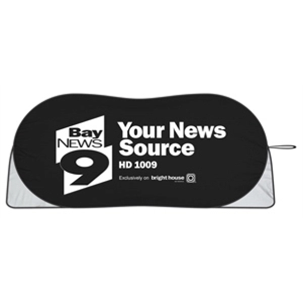 New patented, contoured flap design, single loop collapsible sunshade 24" x... from ASI 37586 Auto-Sun-shade/Intertek