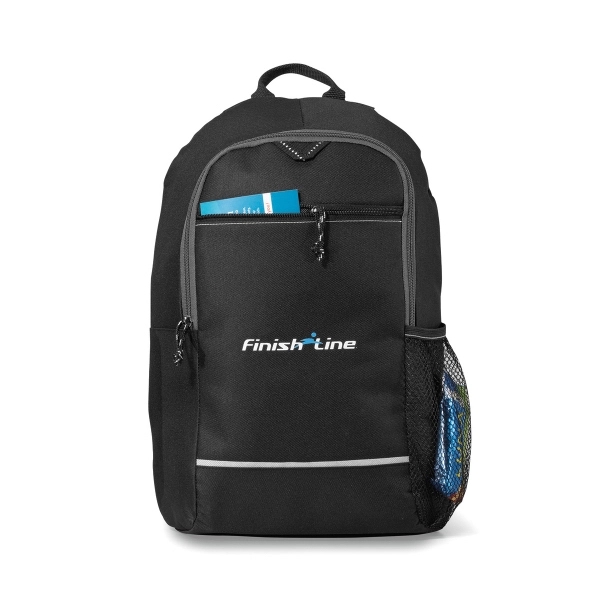 600D polyester backpack with front zippered pocket.... from ASI 56070 Gemline / Gemline®