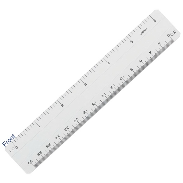 6" Civil White ABS Plastic 4 Bevel Ruler, graduations are die-cut,... from ASI 98160 ZZ DROPPED -Woodrow Engineering Company / Woodrow™