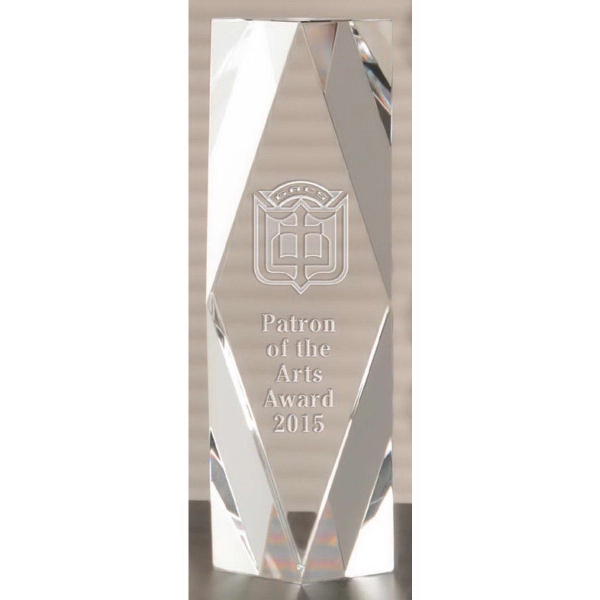Beveled award made of optical crystal and designed to be free-standing.... from ASI 71920 Moderne Glass Company Inc / Glass America®