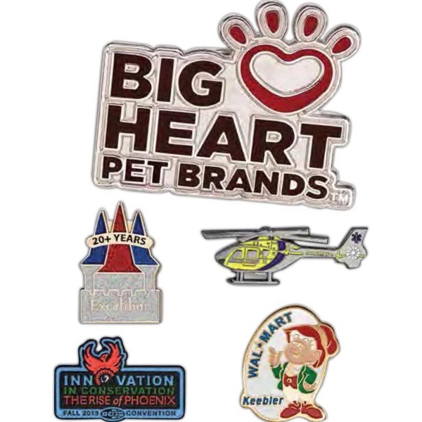 Die struck brass lapel pins in assorted shapes and sizes in... from ASI 52263 EMT / EMT