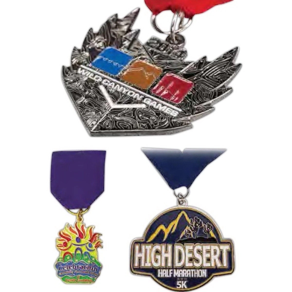 Die struck iron medals in assorted shapes, sizes and finishes with... from ASI 52263 EMT / EMT