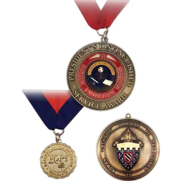 Die struck brass medals with 2D imprint in up to four... from ASI 52263 EMT / EMT