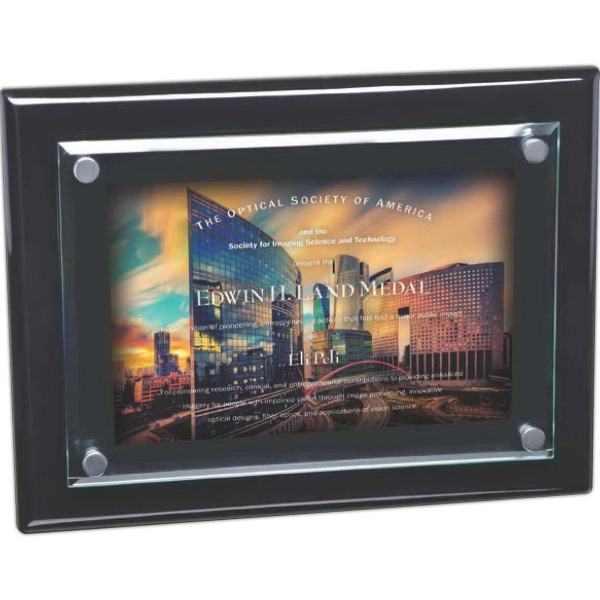 Pre-drilled wooden plaque with a glass overlay.... from ASI 71920 Moderne Glass Company Inc / Glass America®