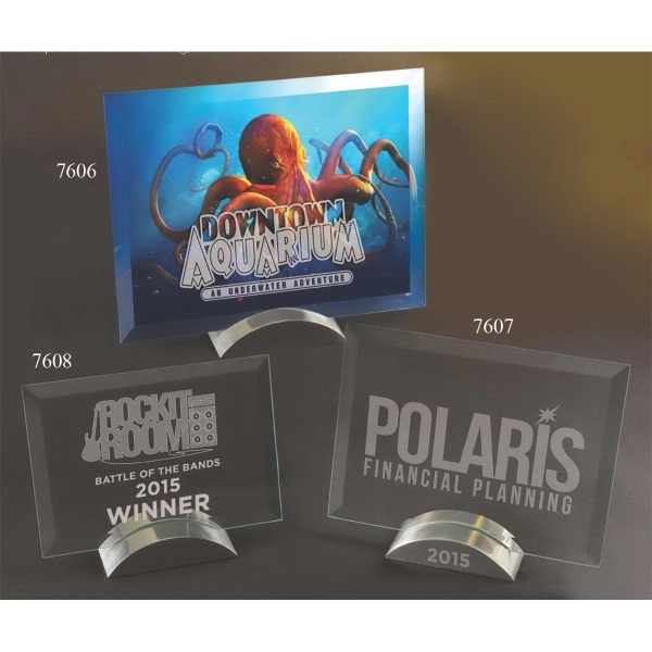 Jade glass award with acrylic feet for easy display.... from ASI 71920 Moderne Glass Company Inc / Glass America®