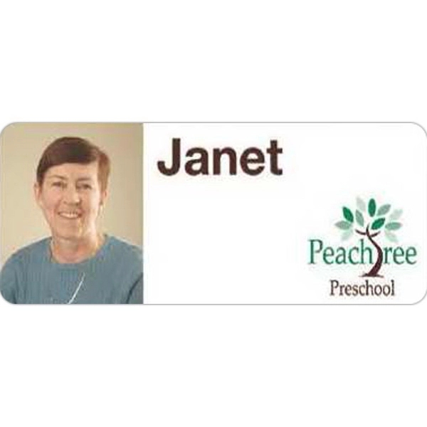 030" thick badge with matte and gloss finishes and a strap... from ASI 59080 Halls & Company