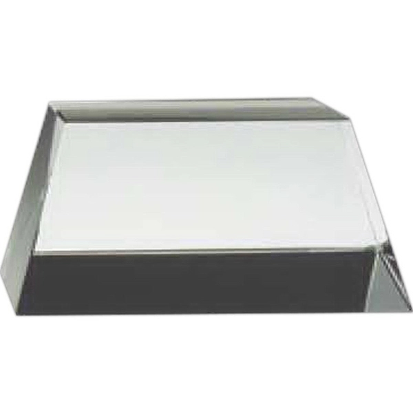 2.25"H x 4.5" optical crystal base for awards.... from ASI 71920 Moderne Glass Company Inc / Glass America®