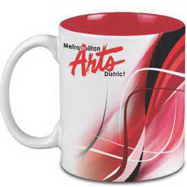 11 Oz. White/Red Two Tone Ceramic Mug... from ASI 52475 Xpres LLC