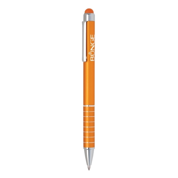 5" x 7/16" x 5/16" metal color ballpoint pen with soft... from ASI 91435 Tomax USA / Tomax