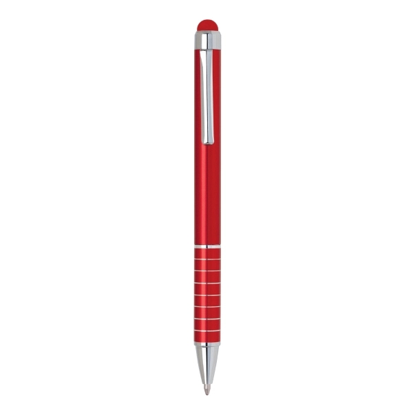 5" x 7/16" x 5/16" metal color ballpoint pen with soft... from ASI 91435 Tomax USA / Tomax