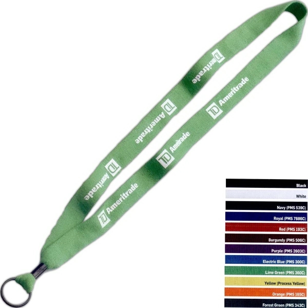 3/4" x 16" cotton lanyard with metal crimp and split ring.... from ASI 88060 Snugz/USA Inc / SnugZ USA®