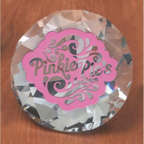 Glass paperweight with customization.... from ASI 71920 Moderne Glass Company Inc / Glass America®