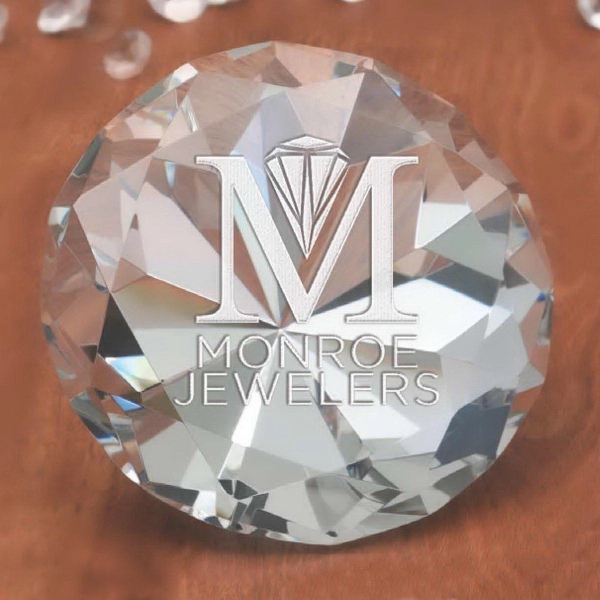 Glass paperweight with customization.... from ASI 71920 Moderne Glass Company Inc / Glass America®