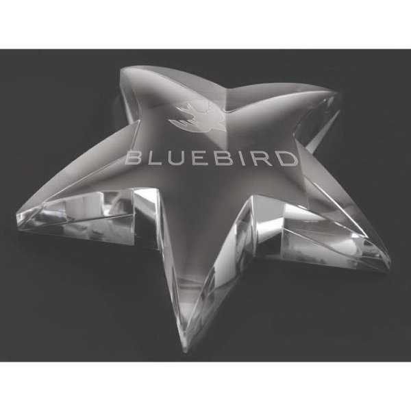 4" x 4" star-shaped paperweight.... from ASI 71920 Moderne Glass Company Inc / Glass America®