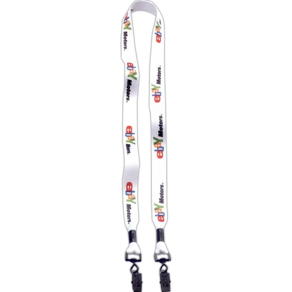 3/4" x 16" dye sublimated polyester lanyard with double bulldog clip.... from ASI 88060 Snugz/USA Inc / SnugZ USA®