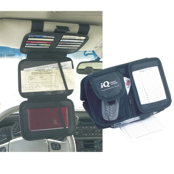 Visor organizer with "Triple-Decker" 3-function design.... from ASI 37586 Auto-Sun-shade/Intertek