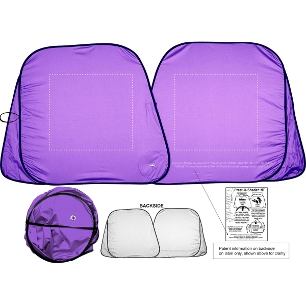 Collapsible fabric sunshade with easy fold pivot system.... from ASI 37586 Auto-Sun-shade/Intertek