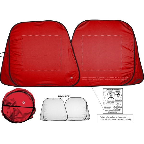 Collapsible fabric sunshade with easy fold pivot system.... from ASI 37586 Auto-Sun-shade/Intertek