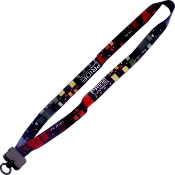3/4" x 16" polyester waffle weave dye sublimated lanyard with plastic... from ASI 88060 Snugz/USA Inc / SnugZ USA®