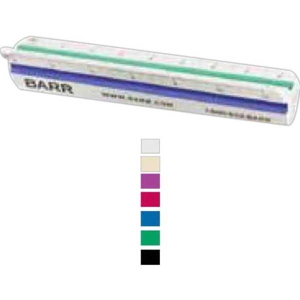 Aluminum 4" color coded engineer triangular scale.... from ASI 34910 Alumicolor / Alumicolor