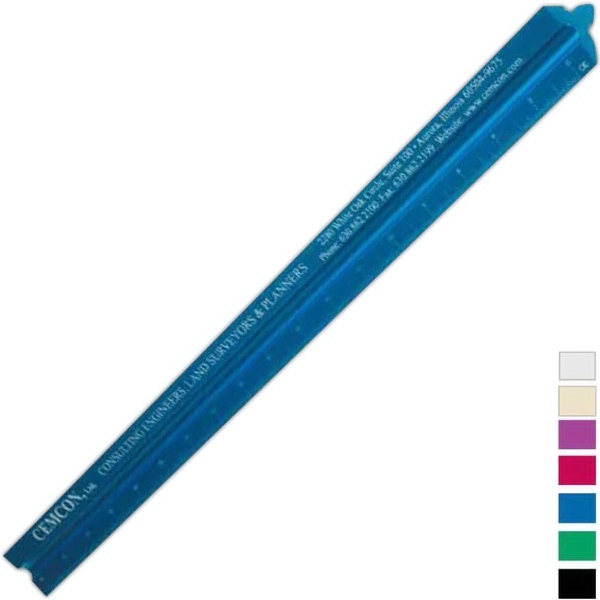 Engineer aluminum 12" solid triangular scale - blank edge for best... from ASI 34910 Alumicolor / Alumicolor
